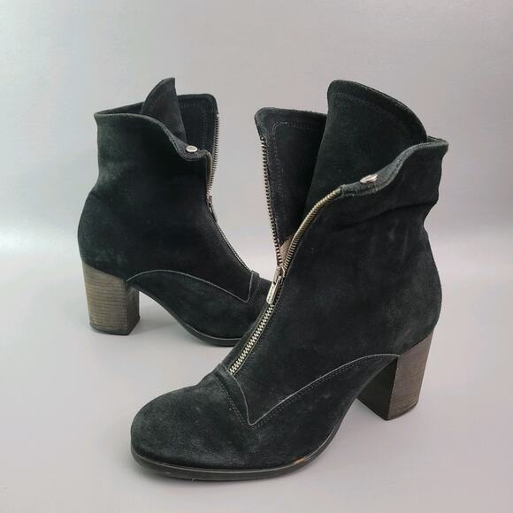 Dkode Women's Boho Black Suede Vintage Style Zippered Retro Ankle Boots US 9 - Picture 13 of 13